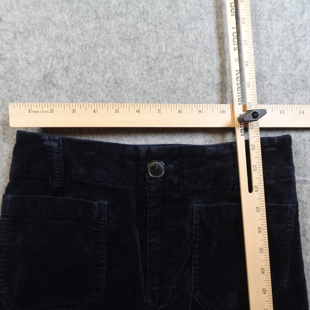 Anthropologie Maeve Pants Womens 27 Colette Corduroy Cropped Wide Leg Black - Picture 7 of 13